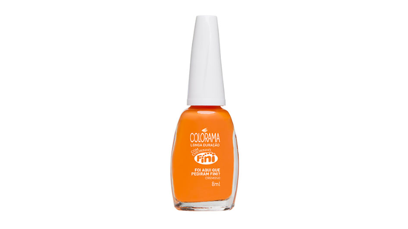 Esmalte fini laranja.