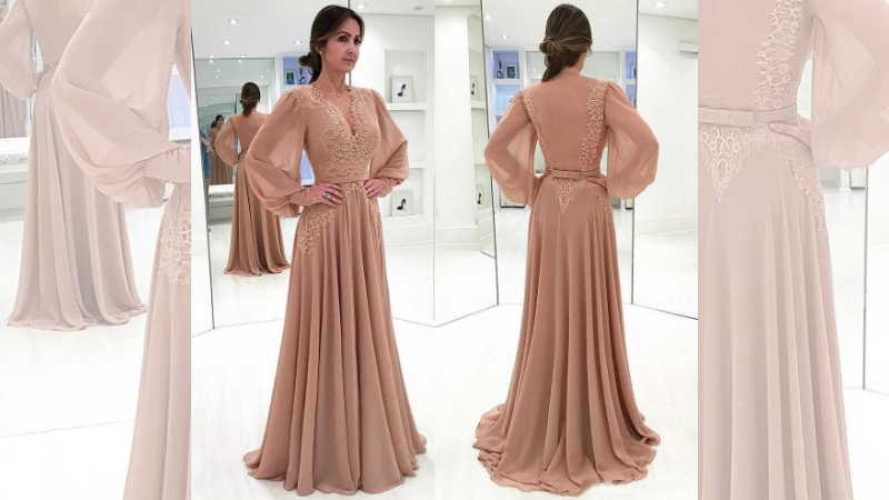 Vestido chiffon promove elegância 