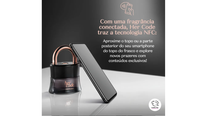 Campanha do perfume Her Code