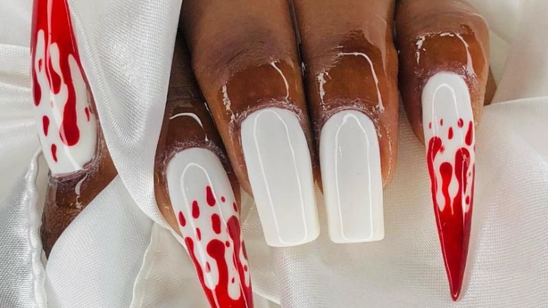 opções de unhas de vampiro