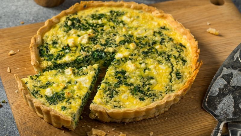 quiche integral de espinafre