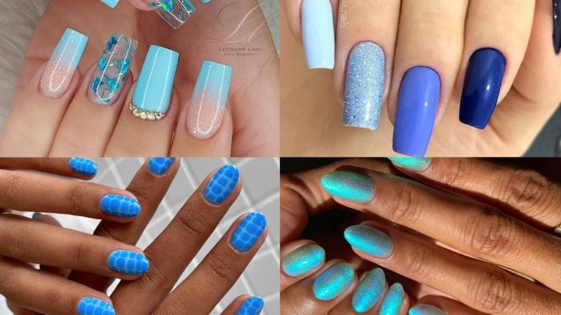 Assim como não importa o tom, o formato também das unhas também é livre! Bailarinas, stiletto ou quadradas, todas as alternativas combinam com o esmalte azul.