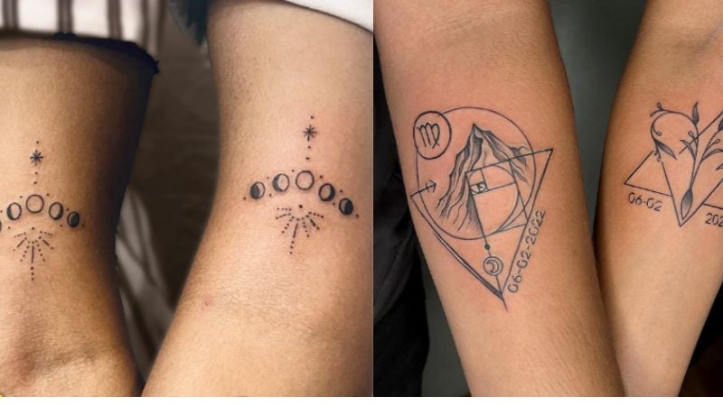 Imagem de tatuagem de casal.Imagem de tatuagem de casal.