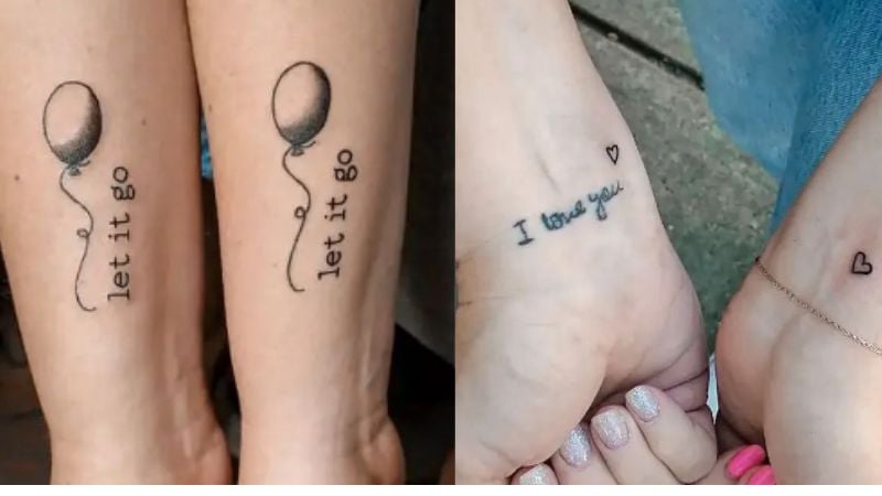 Imagem de tatuagem de casal.