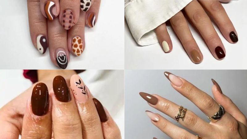 Além das diversas opções de nail arts que o esmalte marrom oferece, ele também pode ser explorado no estilo mais básico.