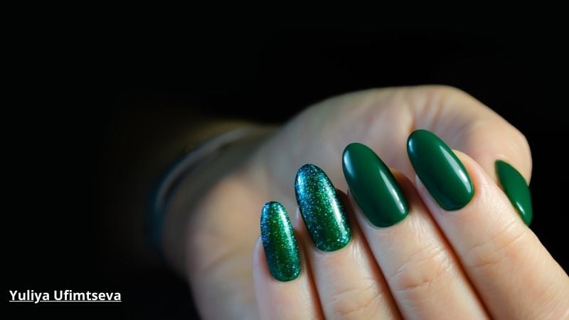 unhas verdes para o natal