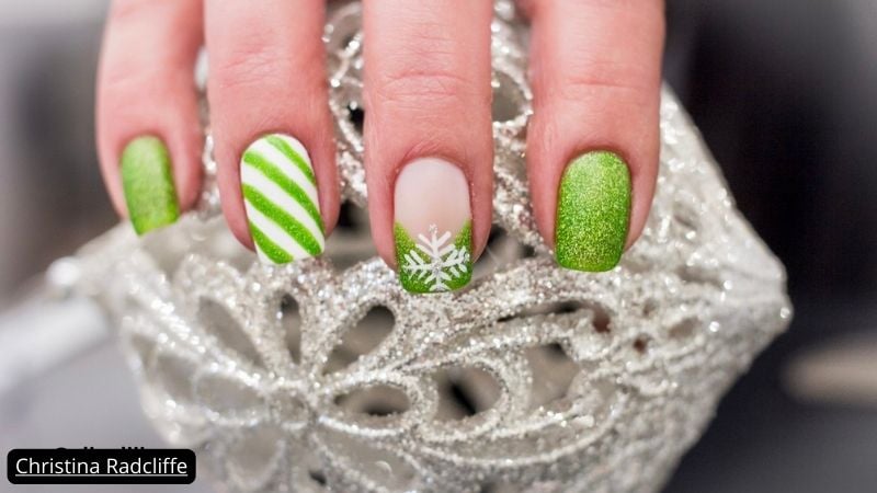 unhas verdes para o natal