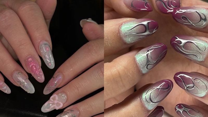 Imagem de unhas decoradas.