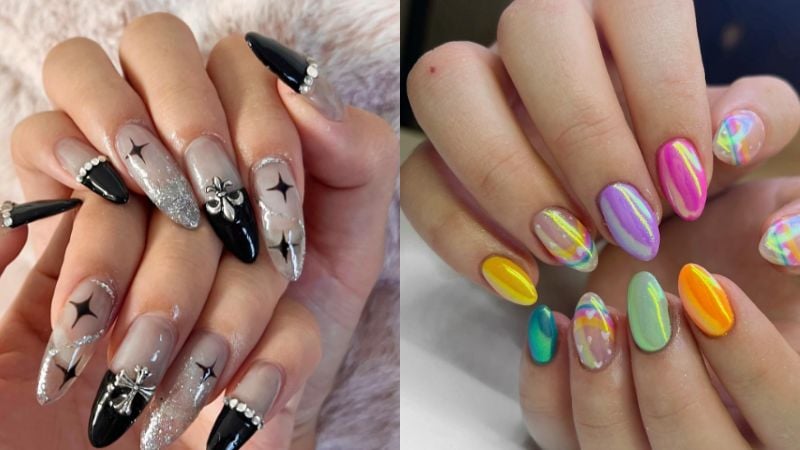 Imagem de unhas decoradas.