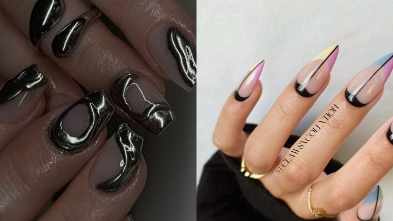 Imagem de unhas decoradas.