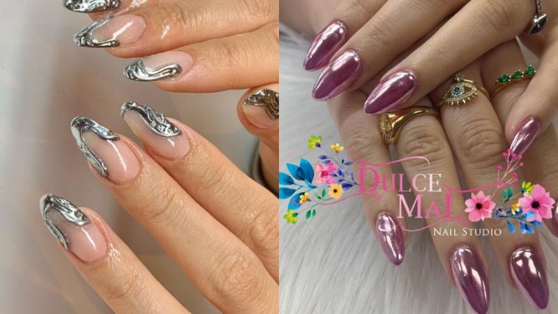 Imagem de unhas decoradas.