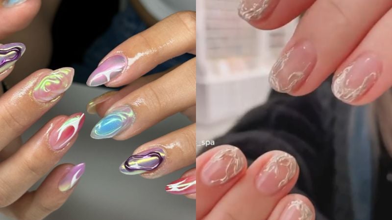 Imagem de unhas decoradas.