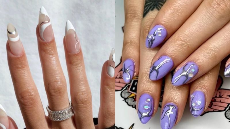 Imagem de unhas decoradas.