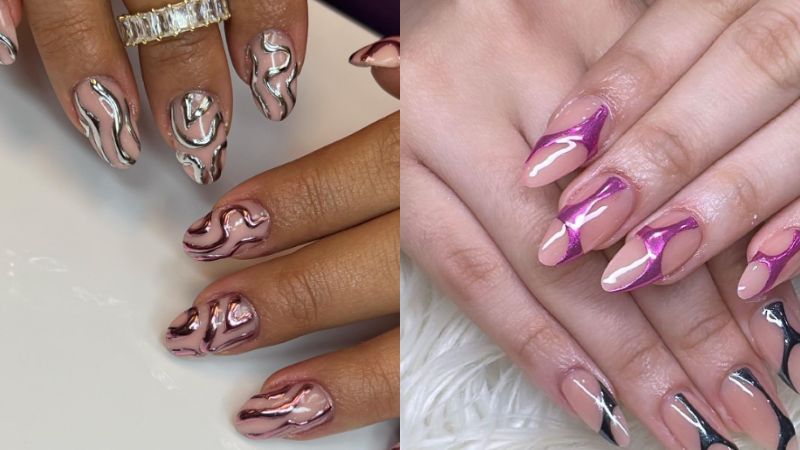 Imagem de unhas decoradas.