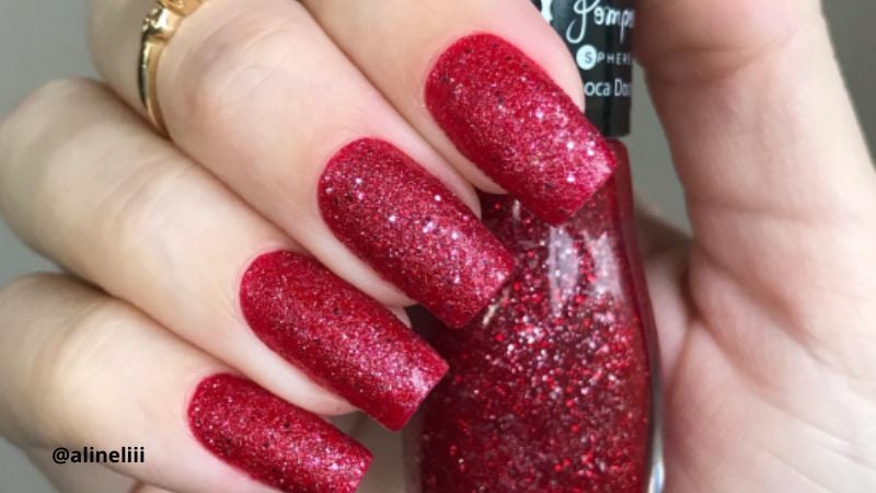 unhas vermelhas para o natal