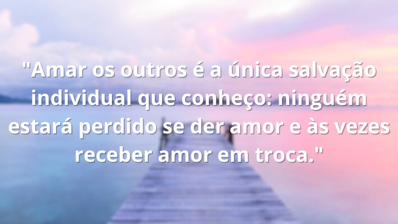 Foto com frase.