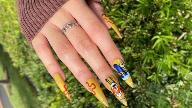 unhas decoradas animação