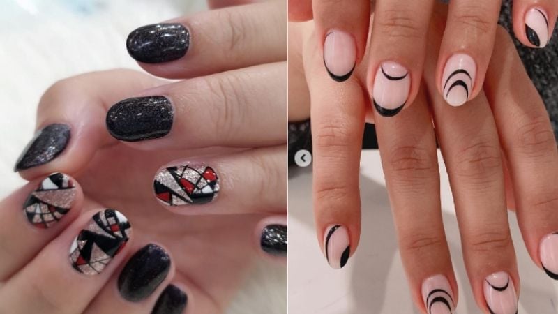 Unhas decoradas.