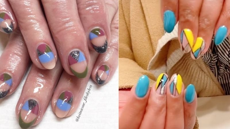 Unhas decoradas.