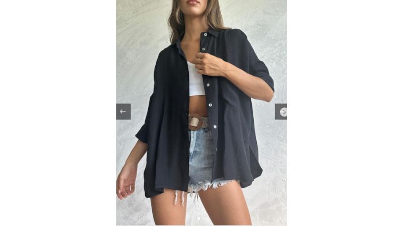 Tendência de blusa feminina.