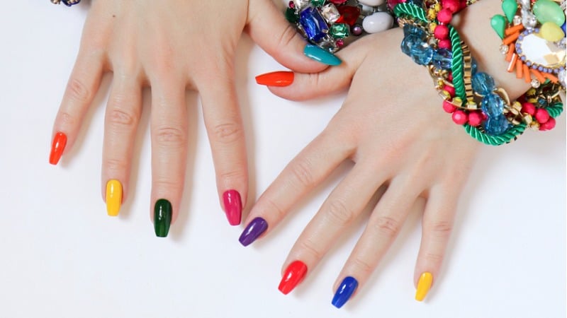 unhas de carnaval