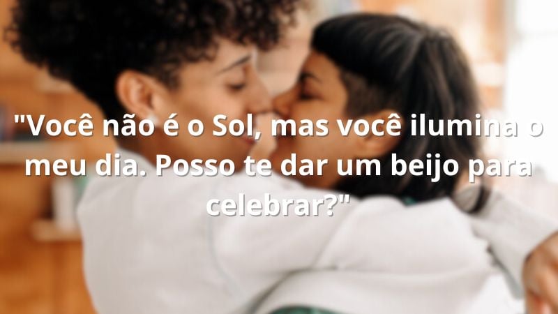 Frase do dia do beijo.