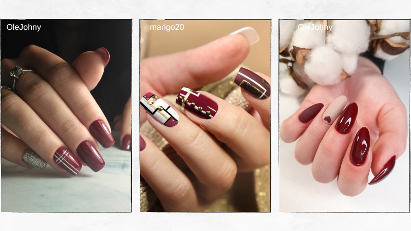 unhas vinho