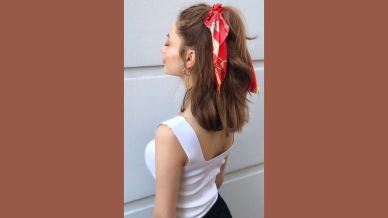 penteado com lenço