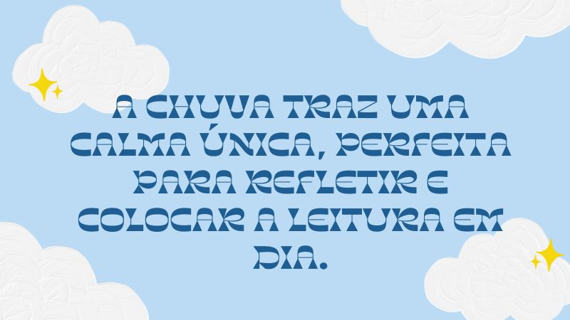 frases para dias de chuva