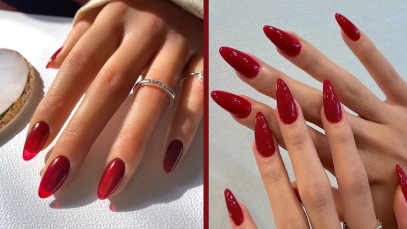 esmalte vermelho