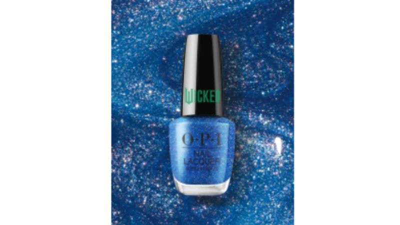 Esmalte azul brilhante.