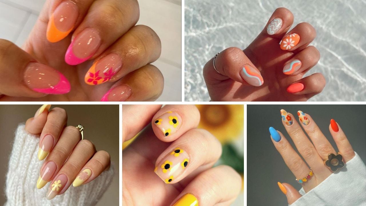 5 ideias de unhas decoradas com flores