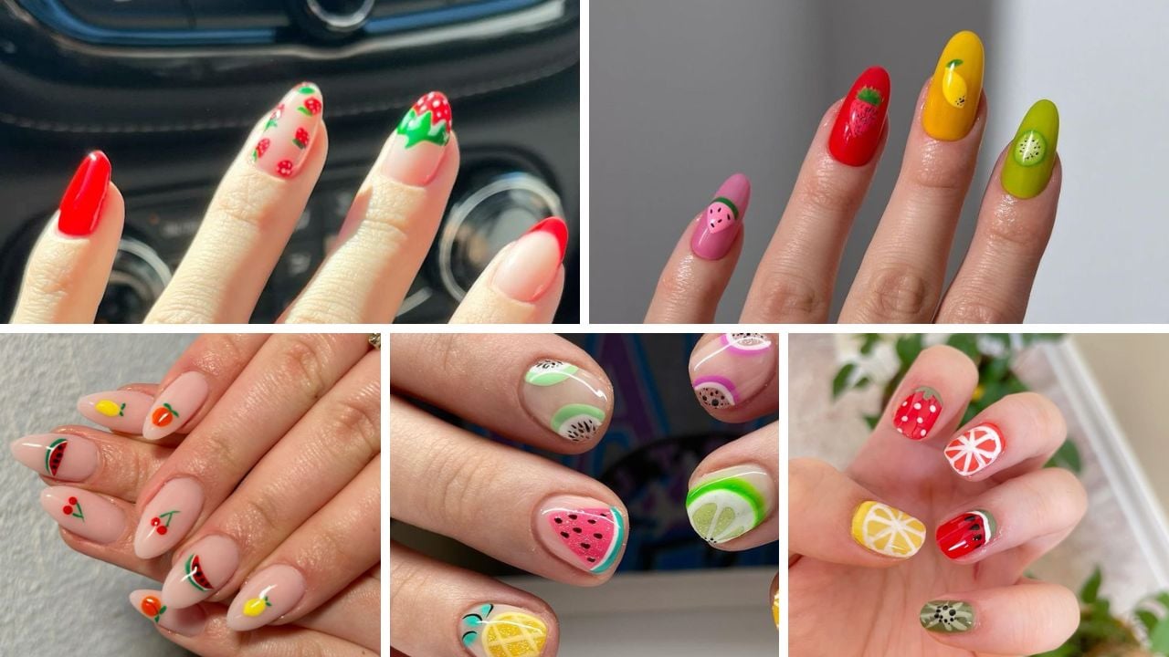 Unhas decoradas com frutas