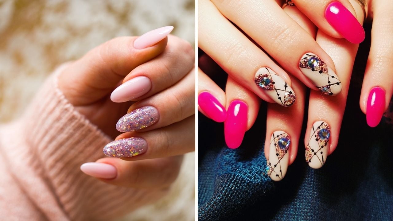 unhas rosas inspiradas em Wicked