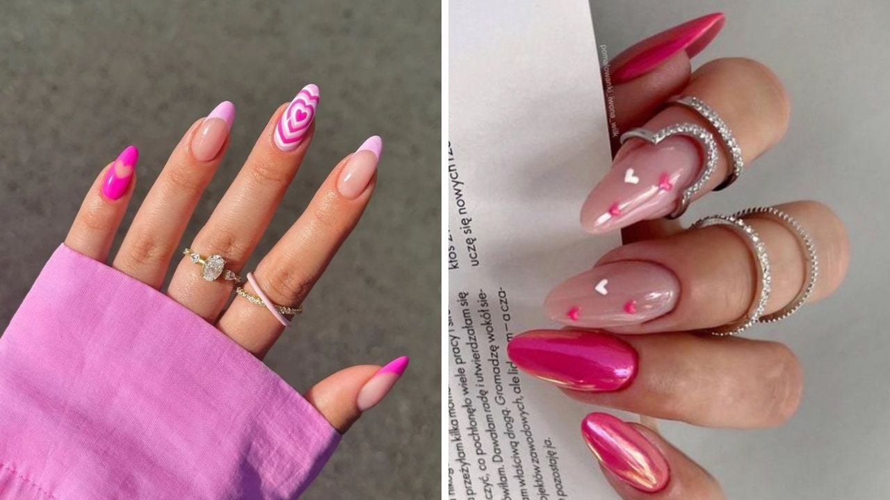 Ideias de unhas rosas