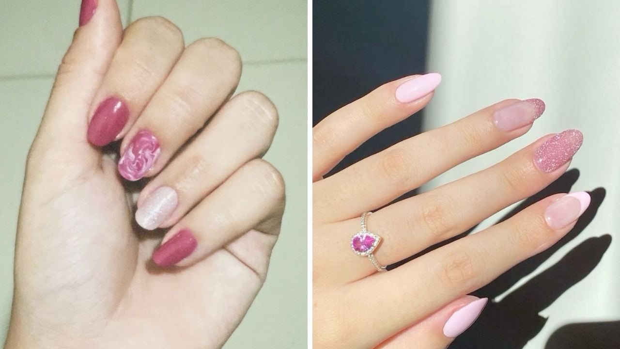 Ideias de unhas rosas