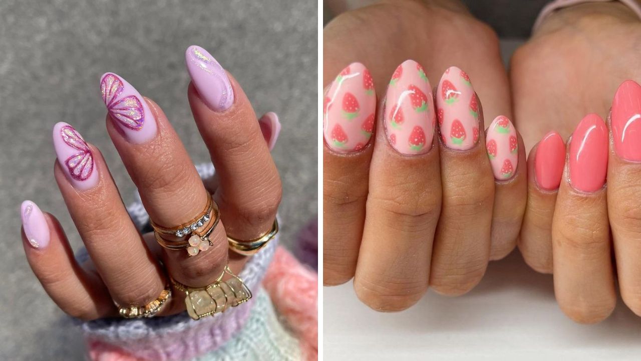 Ideias de unhas rosas