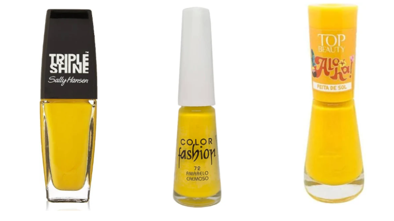 esmalte amarelo