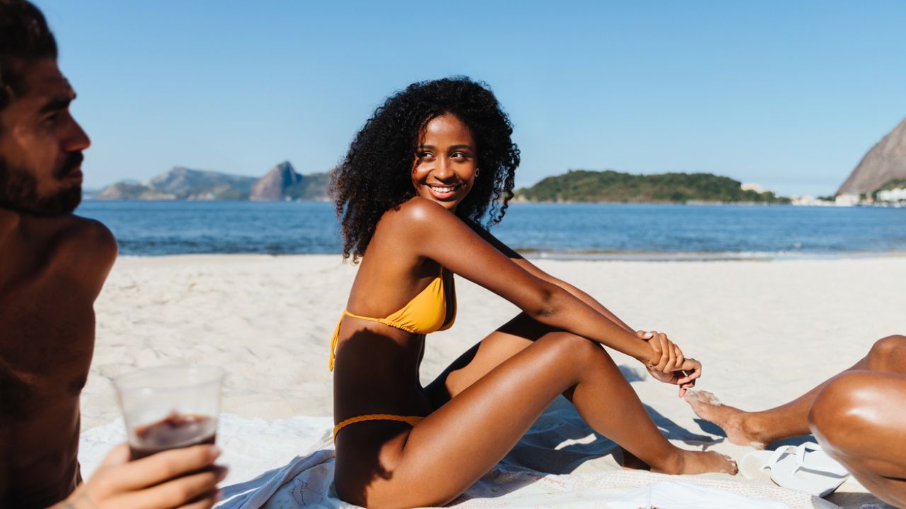 Ideia de pose na praia