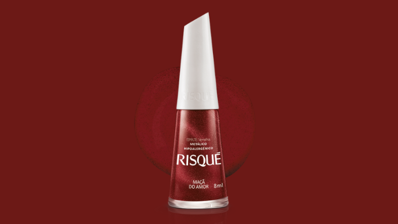 esmalte risqué maçã do amor