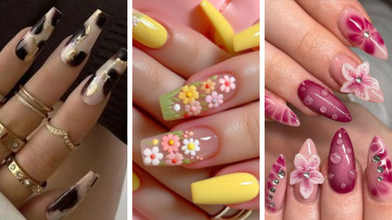 unhas florais