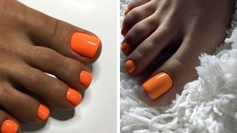 esmalte laranja vibrante