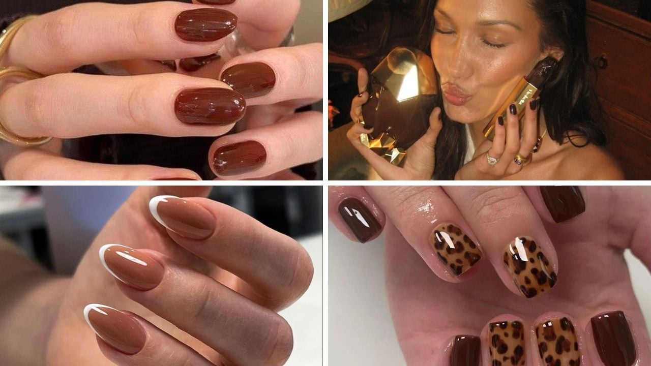 Ideias de unhas marrons