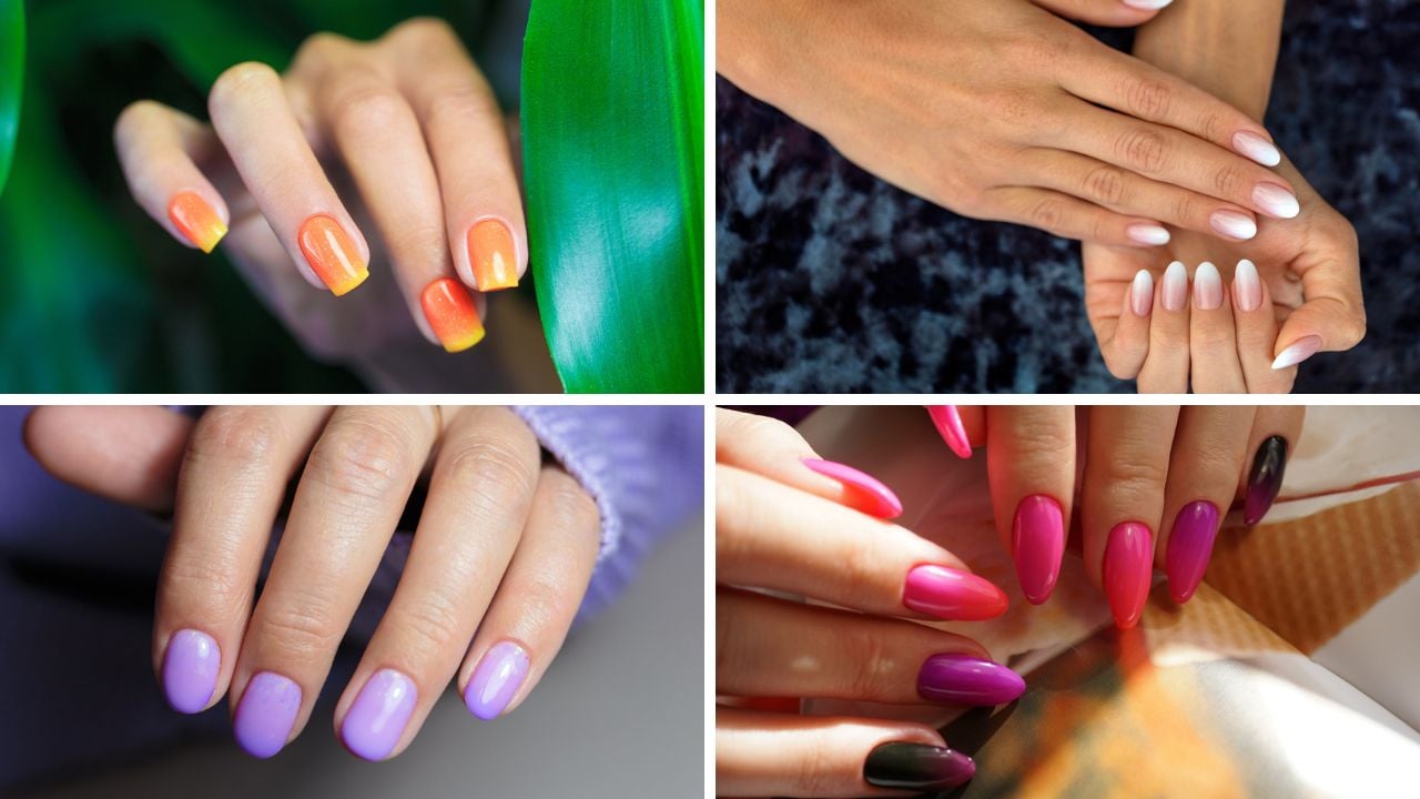 Unhas ombré.