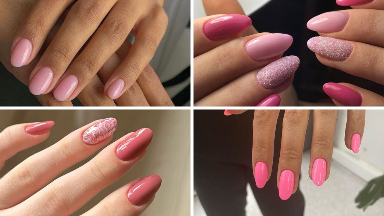 Ideias de unhas rosas