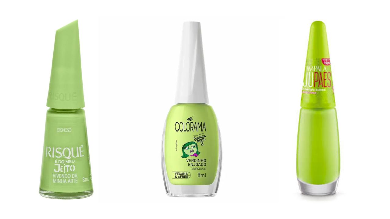 Esmaltes verde lima.