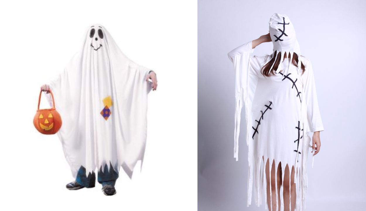 fantasia halloween lençol rasgado