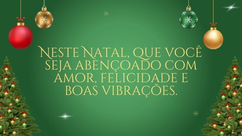 frase para cartão de Natal