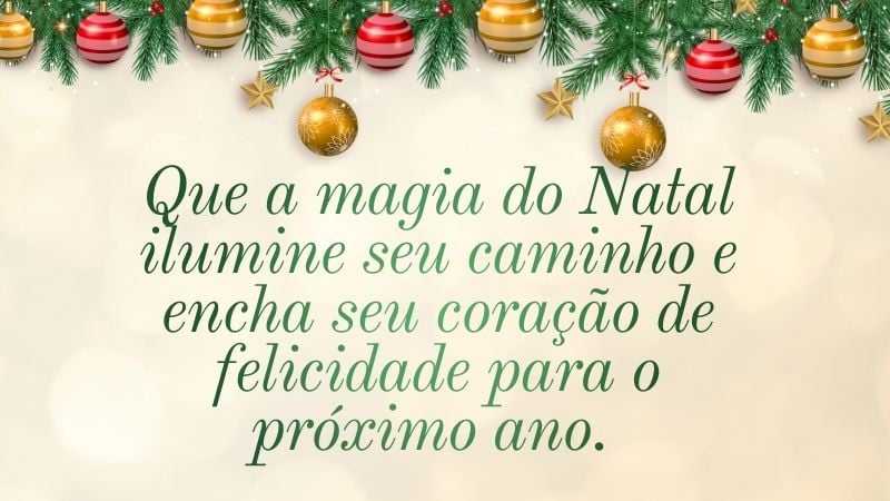 frase para cartão de Natal
