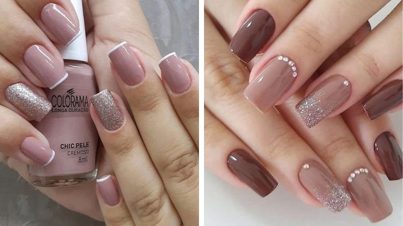 unhas natalinas nude